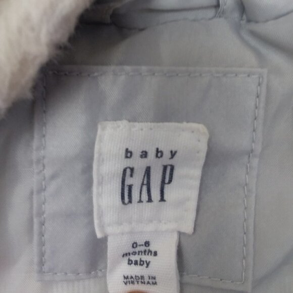 Gap Baby Faux Fur Leopard Jacket Ivory Frost - Picture 4 of 5